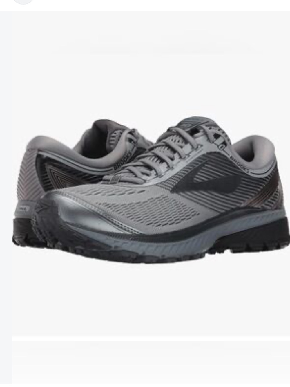 Brooks Men's Grey and Black Athletic Running Shoes